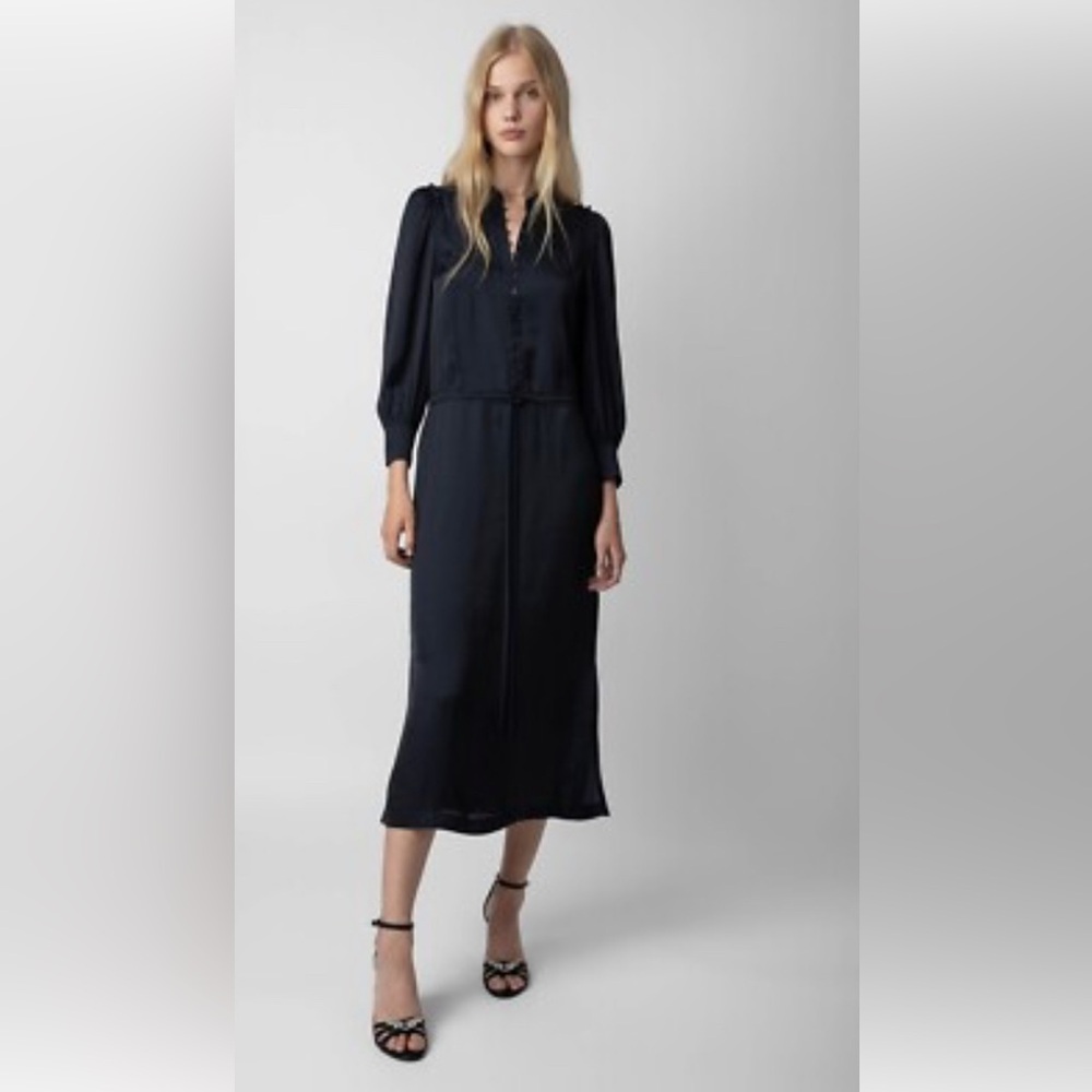 Zadig & Voltaire Navy Long Sleeve Dress